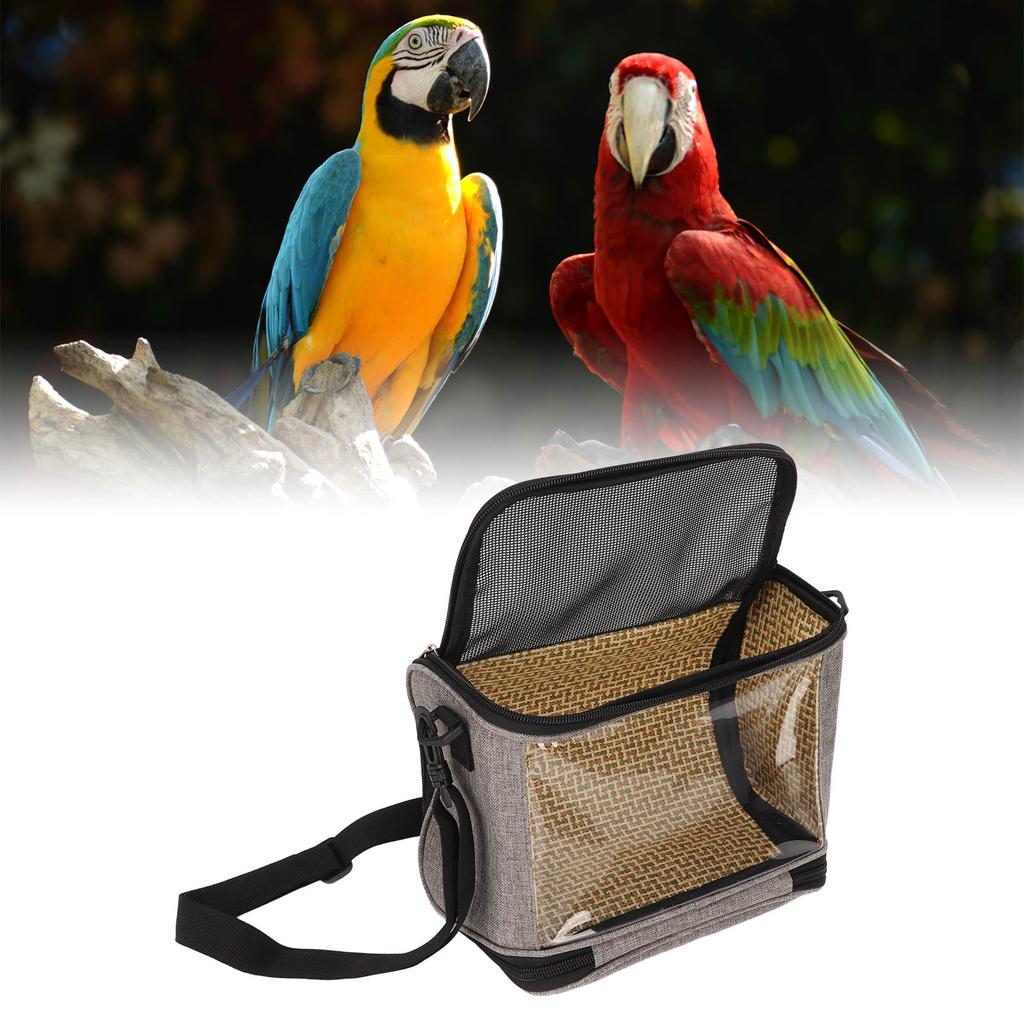 Bird Carrier Bag Transparent Portable Lightweight Breathable   Travel Cage for Cockatiels Parakeets Small Bird