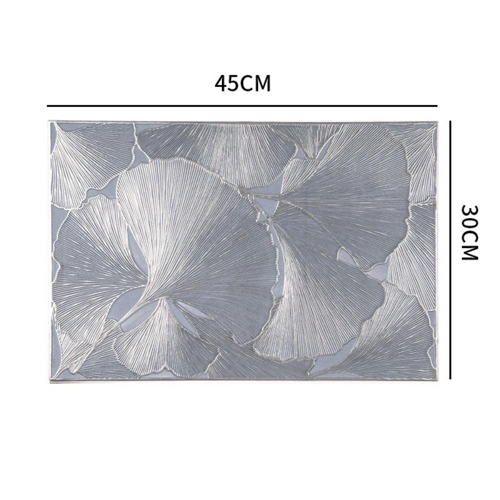 PVC Meal Mat Rectangle Dinning Table Mat Light Luxury Drain Mat Home Hotel Decoration