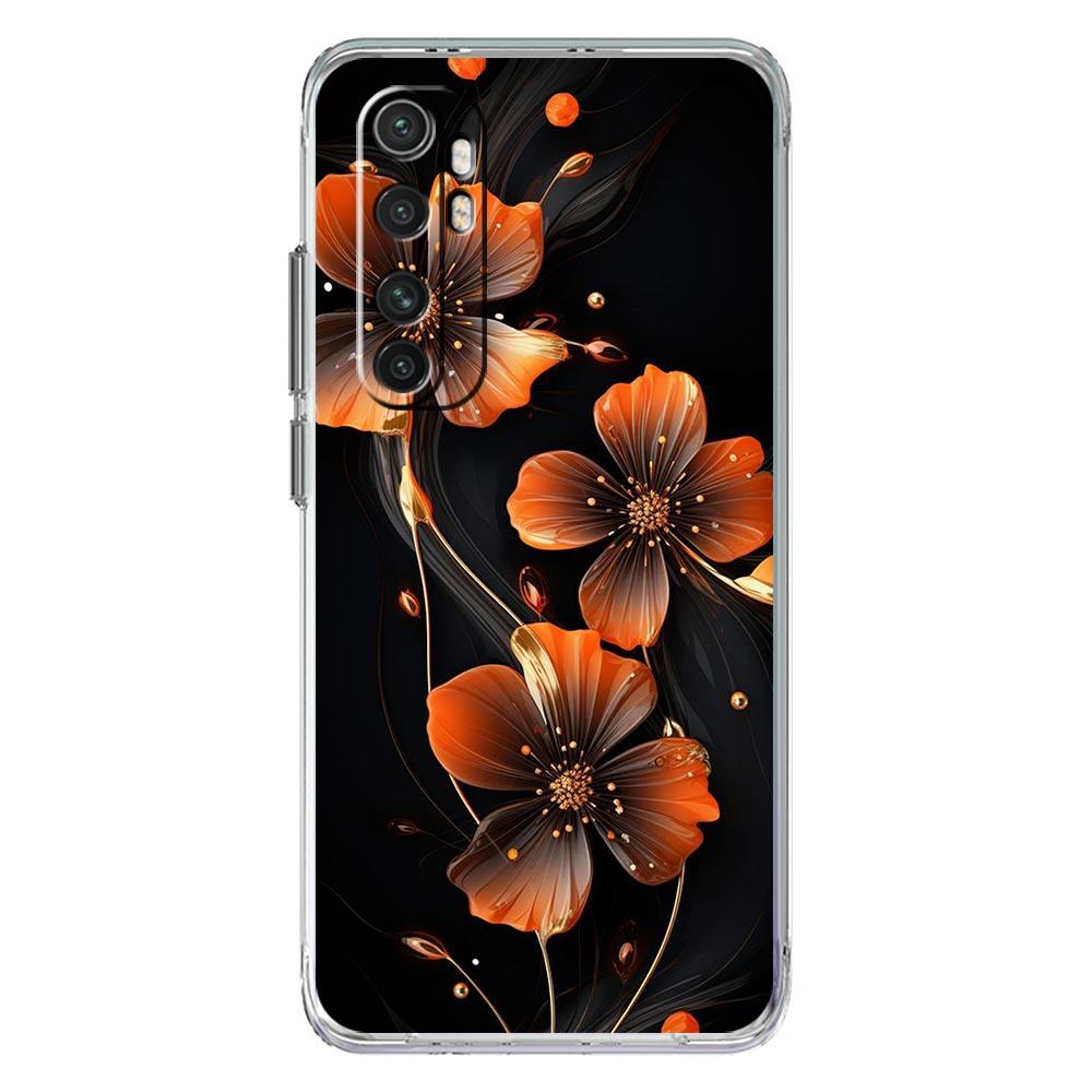 Phone Case For Xiaomi Poco X6 X5 NFC X3 F6 F5 Pro F4 F3 M3 14 13T 12T 12 13 Lite 11 Mi 5G Clear Cover Beauty Flowers Leaves