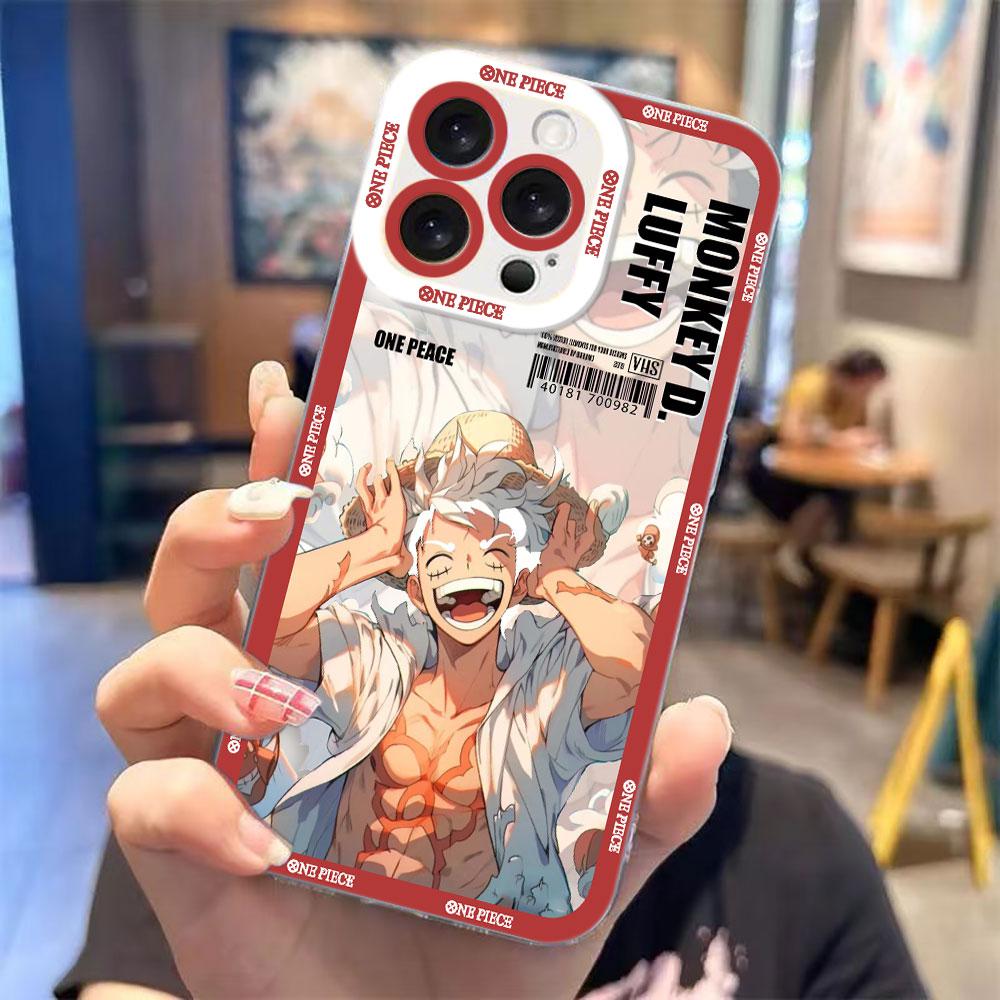 

One P-Piece Monkey Luffy Gear 5 Clear Phone Case For OPPO RENO 15 15F 14 14F 13 13F 12 12F 11 11F 10 8 8Z 8T 7 7Z 6Z 5 5F Case OPPORENO14PRO5G