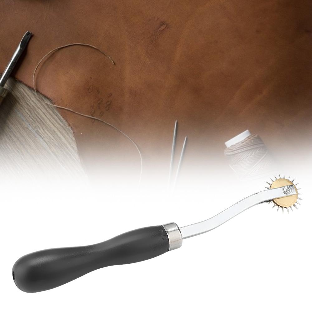 

DIY Leather Craft Sewing Wheel Roulette Tool Roller Stitch Line Marking Kit