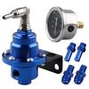 Adjustable Fuel Pressure Regulator Car Vehicle Refitting Fuel Supercharger Aluminum Universal with Gauge Kit