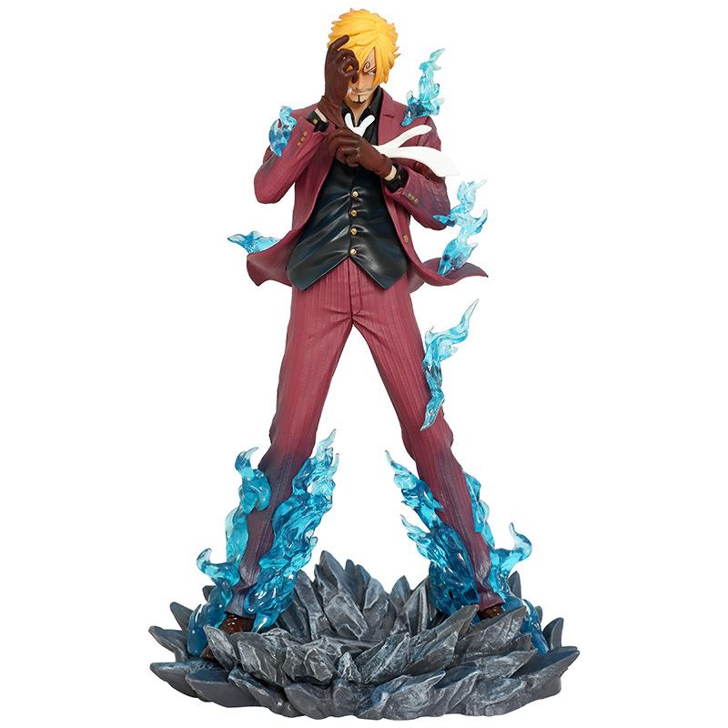 25cm Anime One Piece Sanji Action Figures Smoking Devil Foot PVC GK Statue Model Collection Room Decoration Toys Surprise Gifts