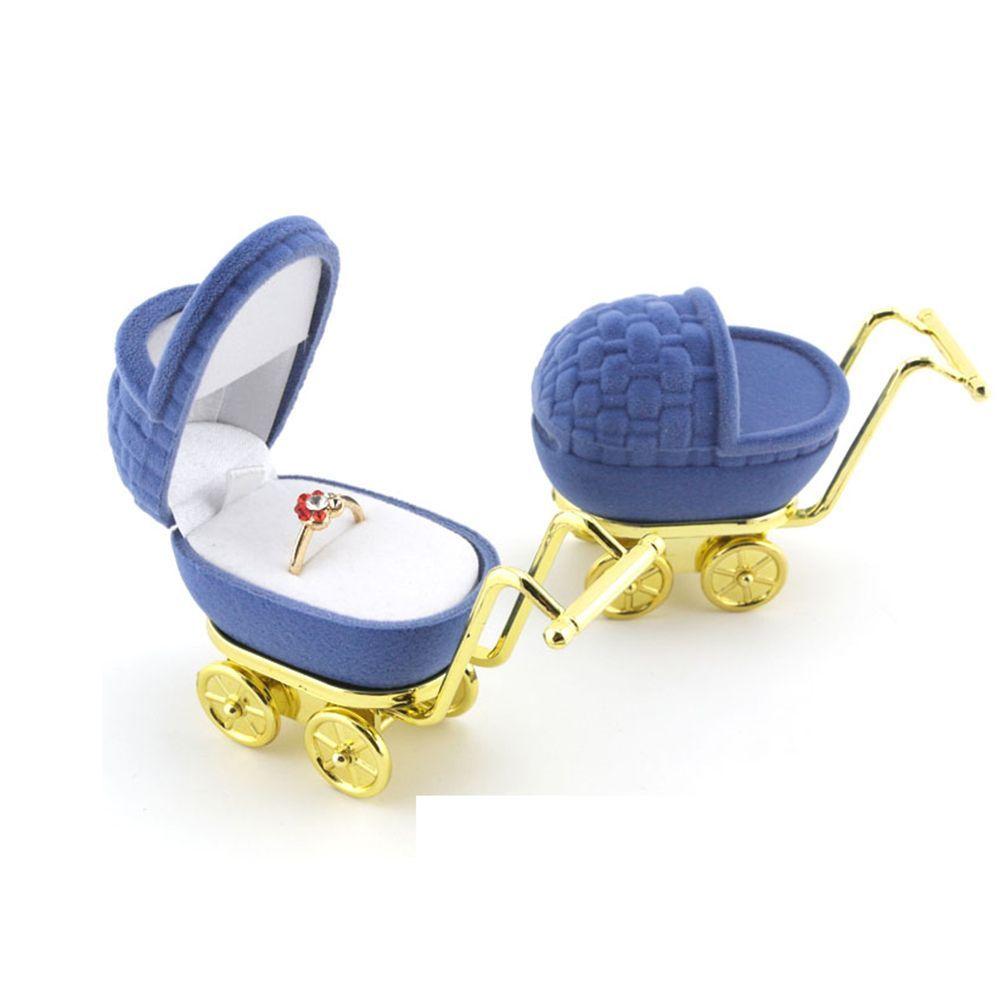 New Necklaces Box Fashion Storage Case Velvet Stroller Ring Box Jewelry Display Holder Gift Case