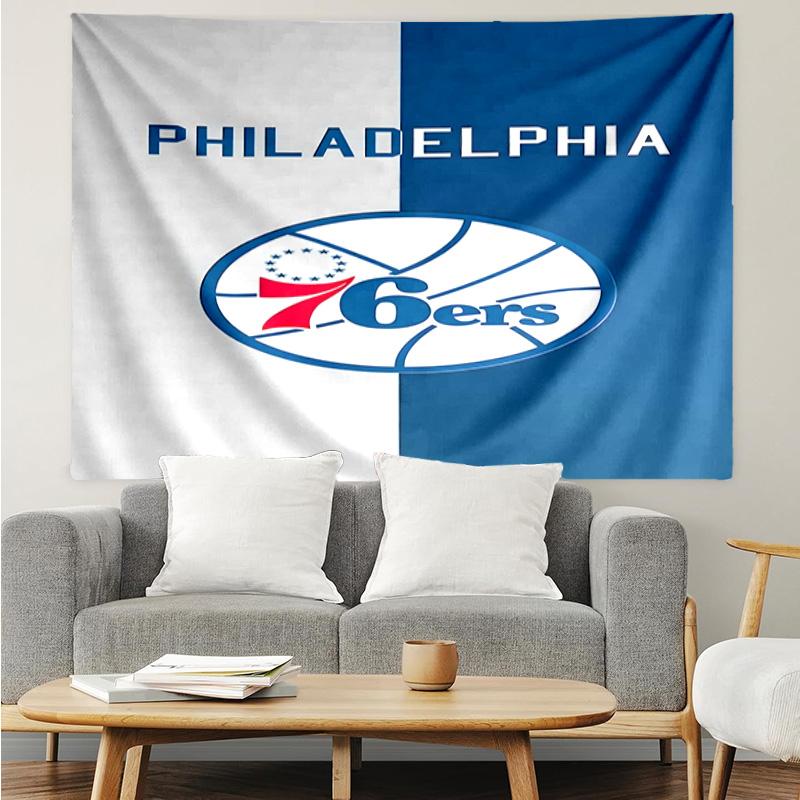 Philadelphia Basketball Team Quick-Dry Tapestry Hanging for Bedroom,Livingroom, Playroom,Decor Art Room Wall Tapestry Holiday and Birthday Gifts