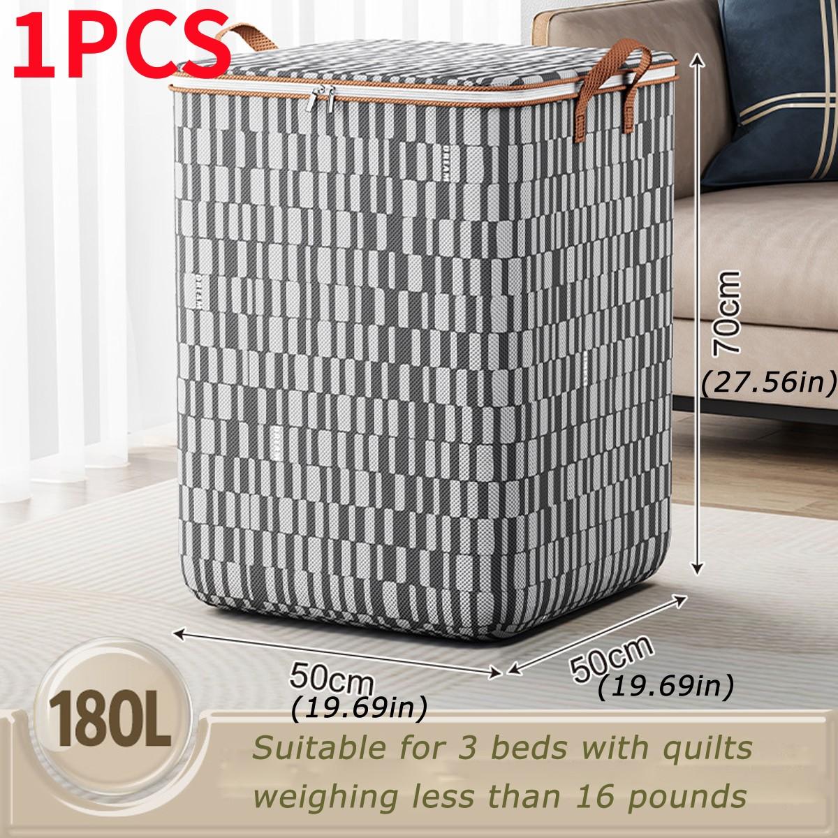 

Ручка со шкафом, сумка для гардероба, экономия места, стеганые сумки с рисунком «гусиные лапки», ящики для одежды, тканевые контейнеры с крышками, органайзеры 1-Pack