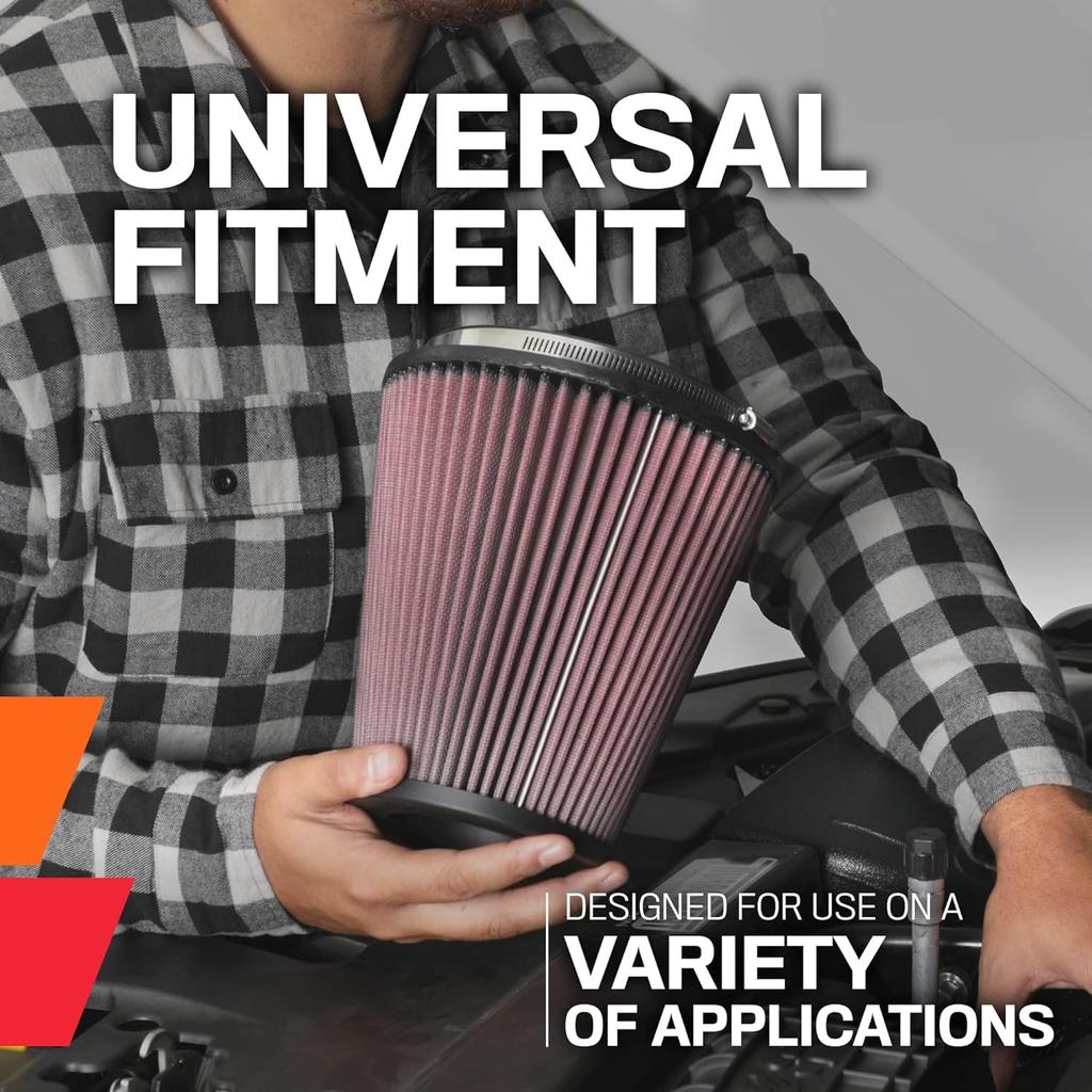 K&N Universal Clamp-On Air Intake Filter: High Performance, Premium, Washable, Replacement Air Filter: Filter