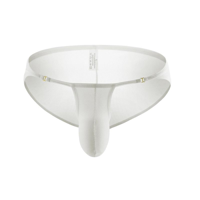 Men's Sexy Mesh Briefs with Metal Buckle - Comfortable & Breathable