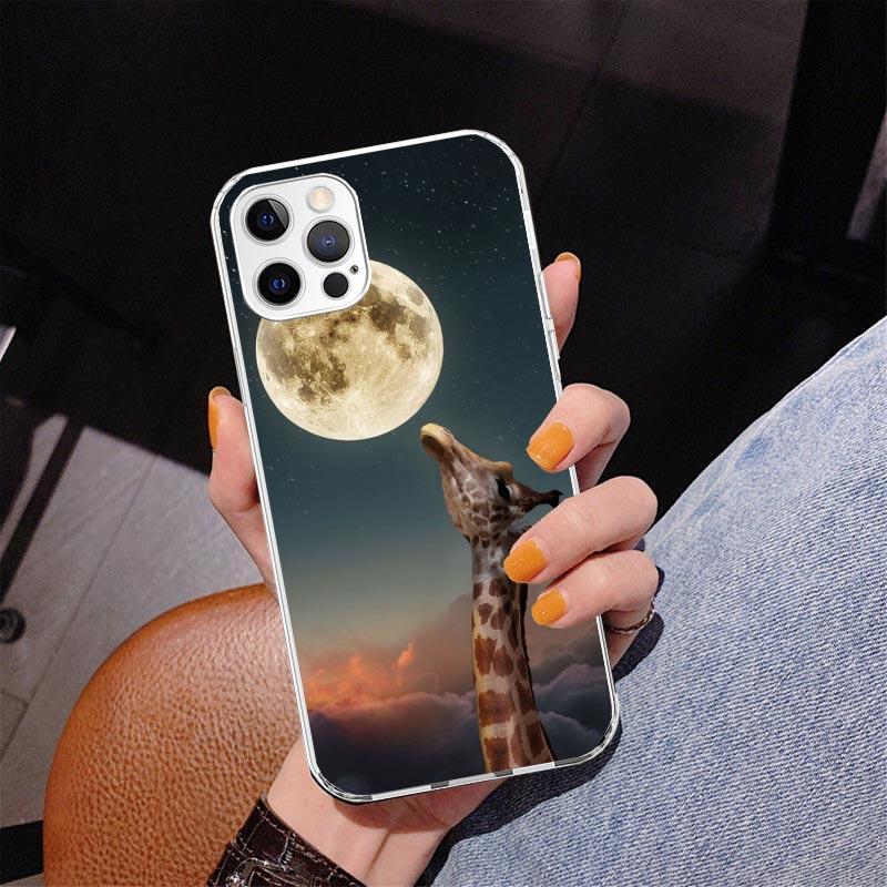 

Cute Cartoon Giraffe Animal Phnoe Case for Iphone 17 Air 16 16E 11 12 13 Mini 14 Plus 15 Pro Max 7 8 + SE 2020 Phone Cover Coque iPhone 15 Pro Max