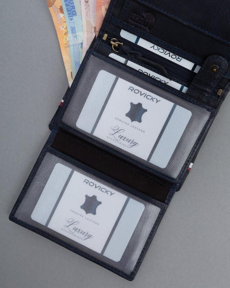 Leather Wallet N4A-HP-BL-1215 Navy