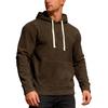 Men's Pullover Hoodie, Color, Casual Loose Fit, Warm Fall Winter Sweatshirt