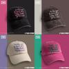 Stylish Ins Pink Embroidered Baseball Cap For Unisex Streetwear In Spring And Summer