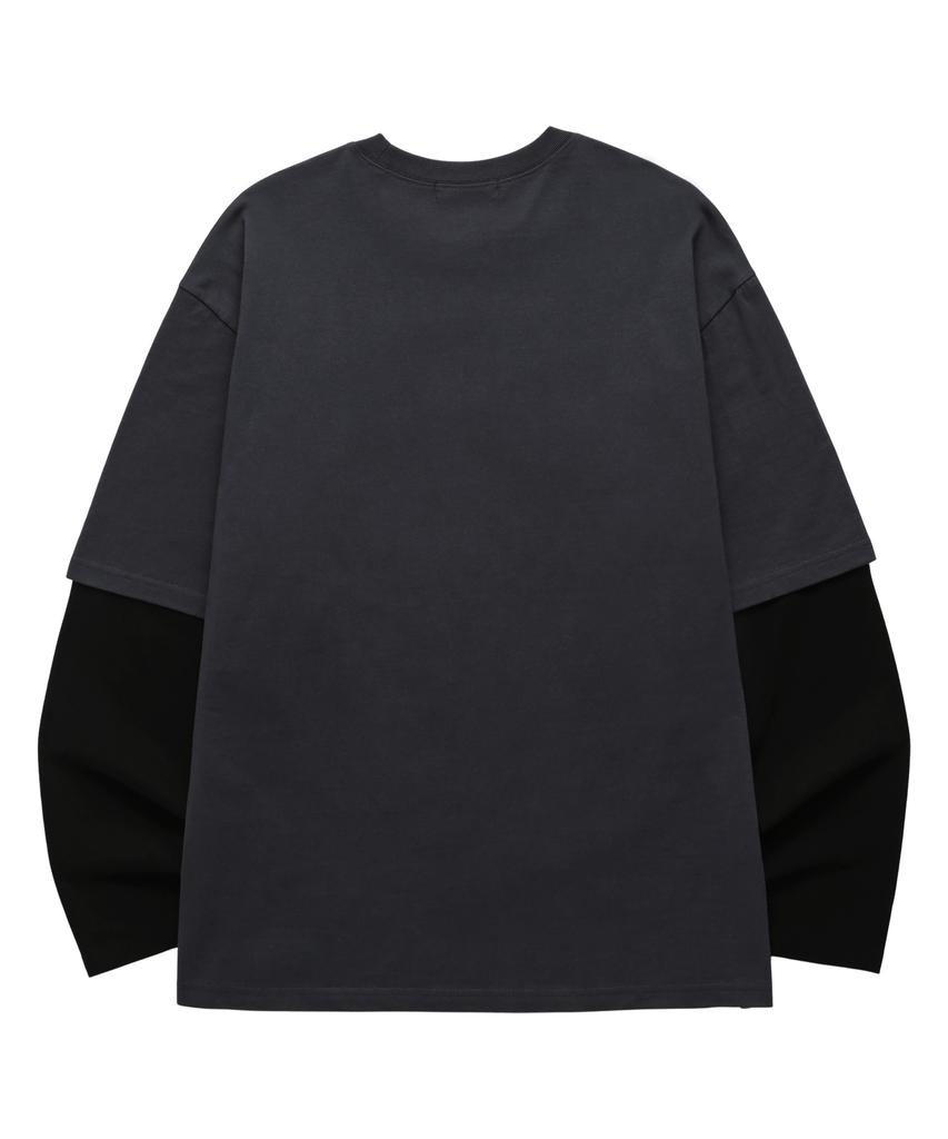 SHIRTER Layered Notting Long Sleeve (Sls039) Charcoal