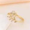 Personalized Temperament Flower Leaf Ring for Women, Retro and Fashionable Butterfly Opening Rings