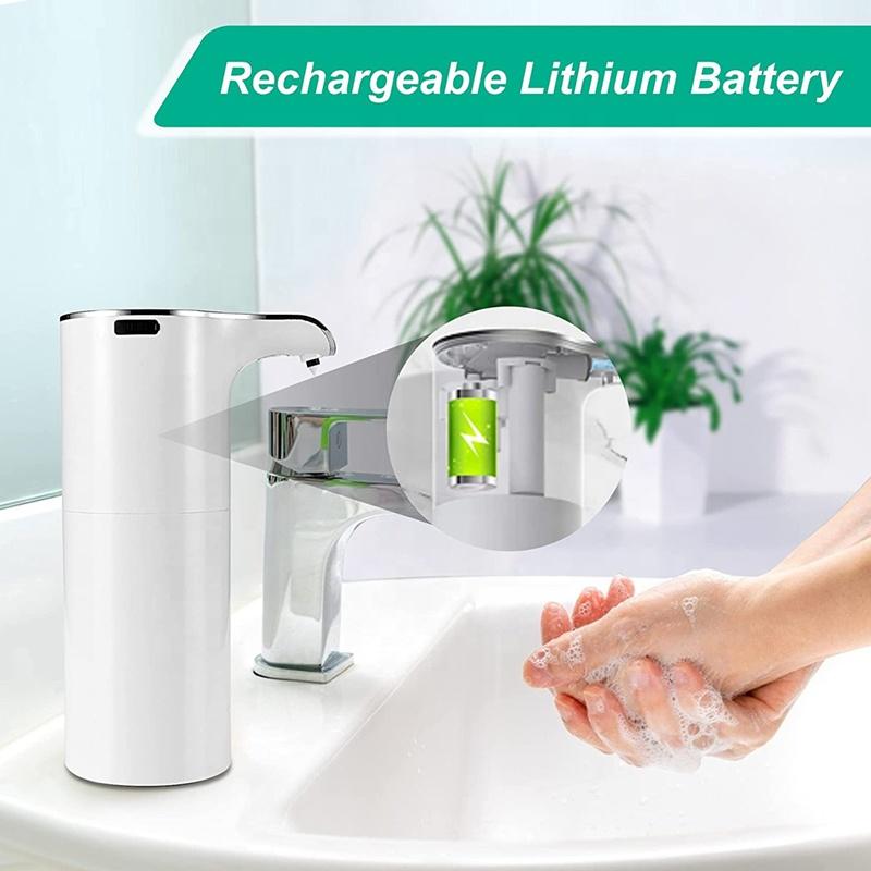 300ml Smart USB Rechargeable Automatic Sensor Induction Foaming Liquid Soap Dispenser