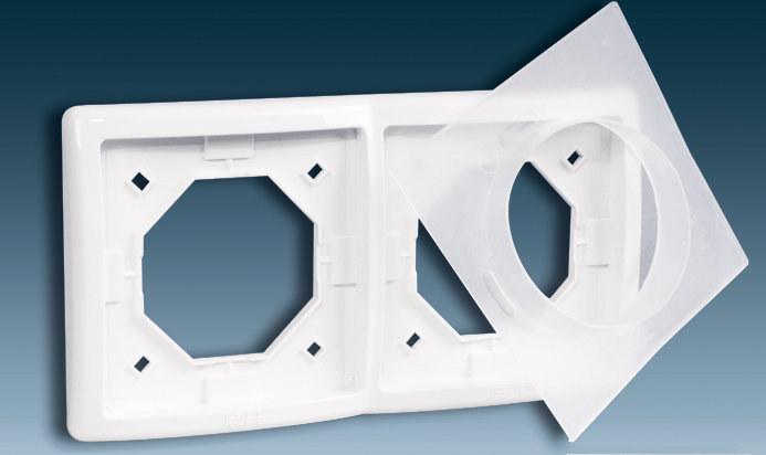Double frame IP44 BMR2B/11 Basic white module