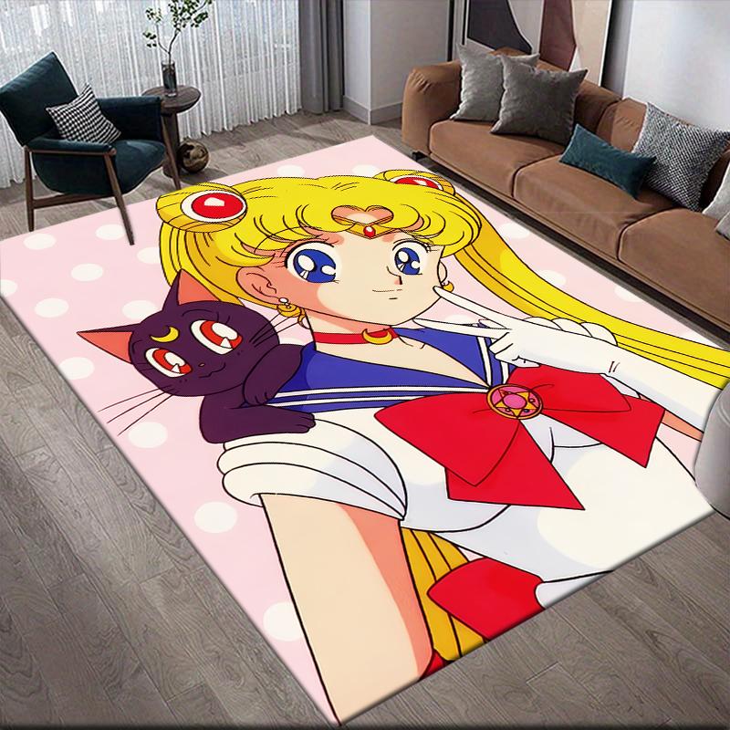 Sailor Moon Tsukino Usagi Main Area Rug, Sailor Moon Fan Cozy Carpet, Perfect Gift.chl