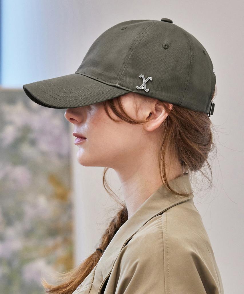 Bajal Va Curved Studded Ball Cap Brown