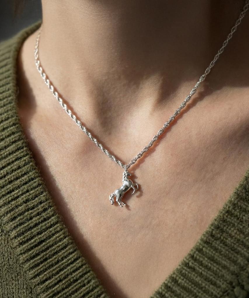 Chalangsi Lucky Unicorn Horse Necklace 925 Silver