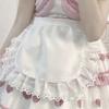 Sexy Lace Maid Apron Black White Short Waist Apron New Half Waist Apron  Beauty Flower Coffee Shop