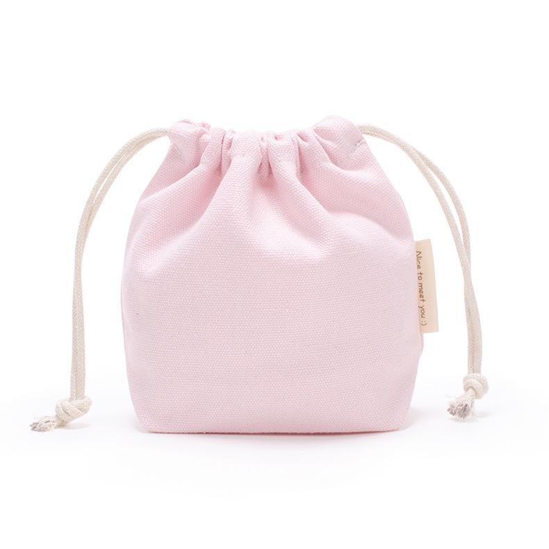 Custom Mini Colored Canvas Drawstring Storage Bag