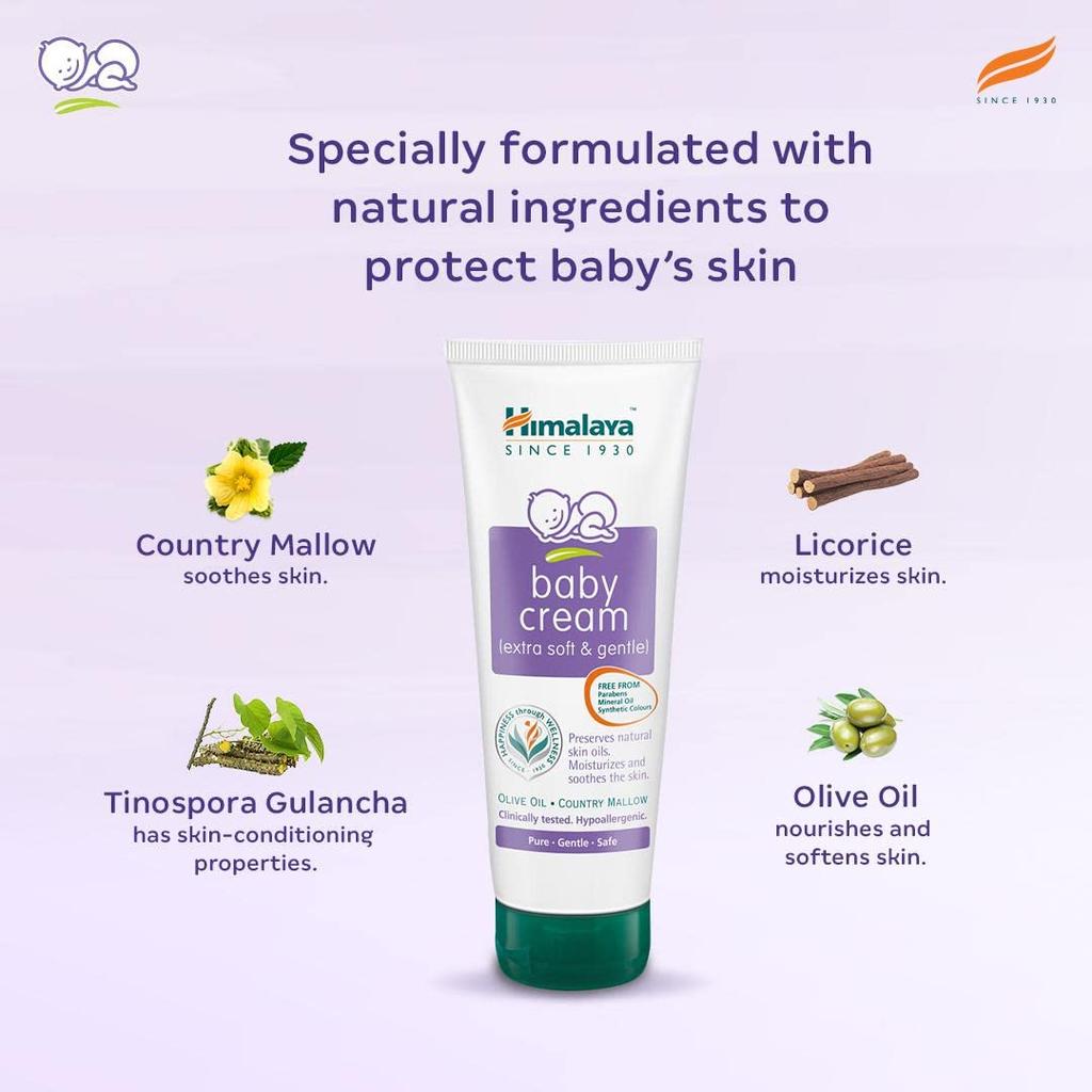 Himalaya Baby Cream 200ml Face Moisturizer Day Cream For Dry Sensitive Skin, Unisex Protection