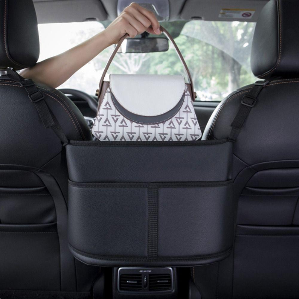 Gap Filler Bag Leather Car Handbag Holders Seat Middle Hanger Storage Bag  Car Organizers