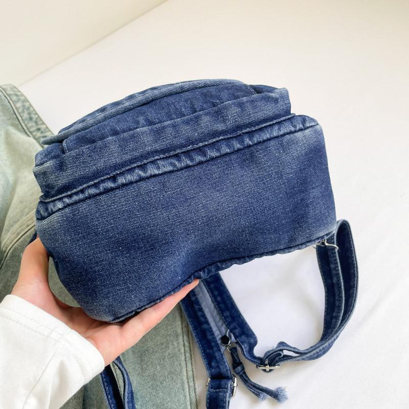 Dámský retro batoh s velkou kapacitou džínový batoh