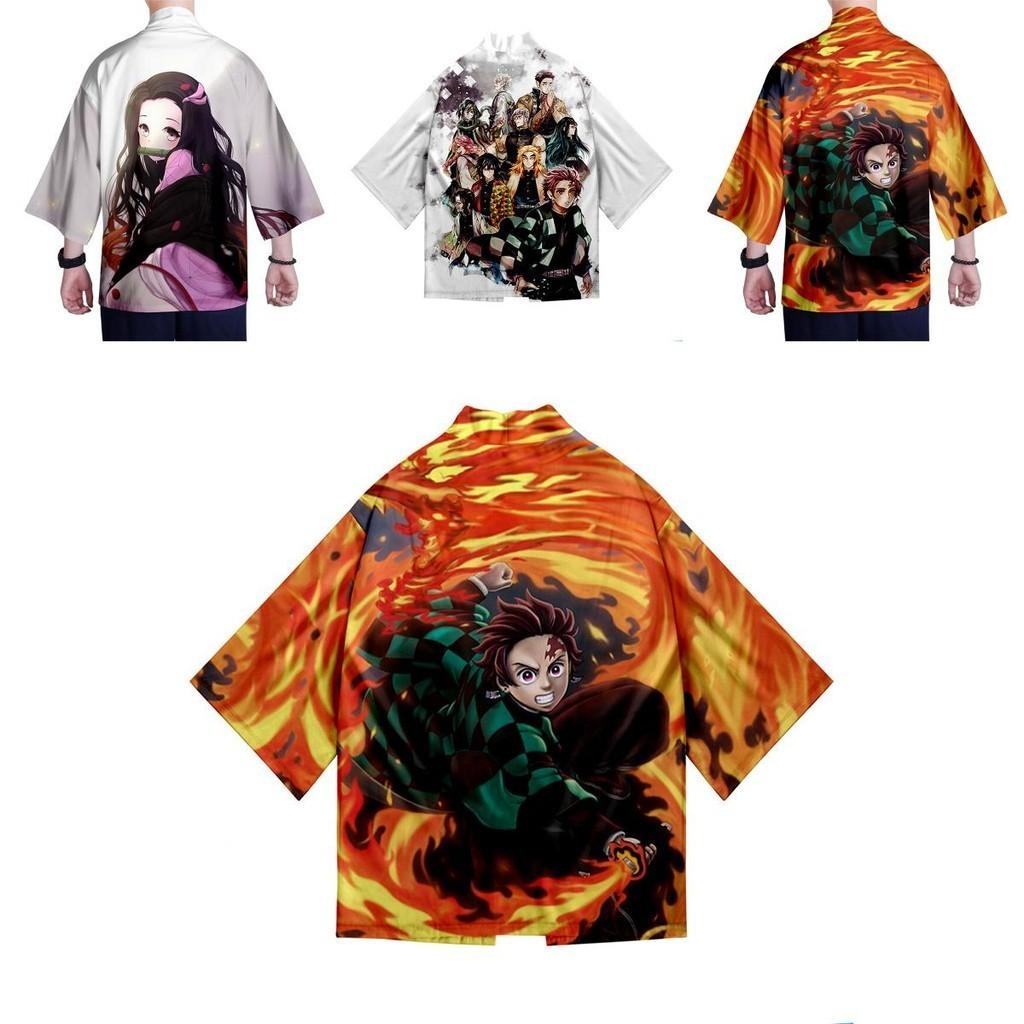 Anime Demon Slayer Kimetsu No Yaiba Cosplay Loose Haori Kimono Robes Coat Tops For Stunning Costume Parties