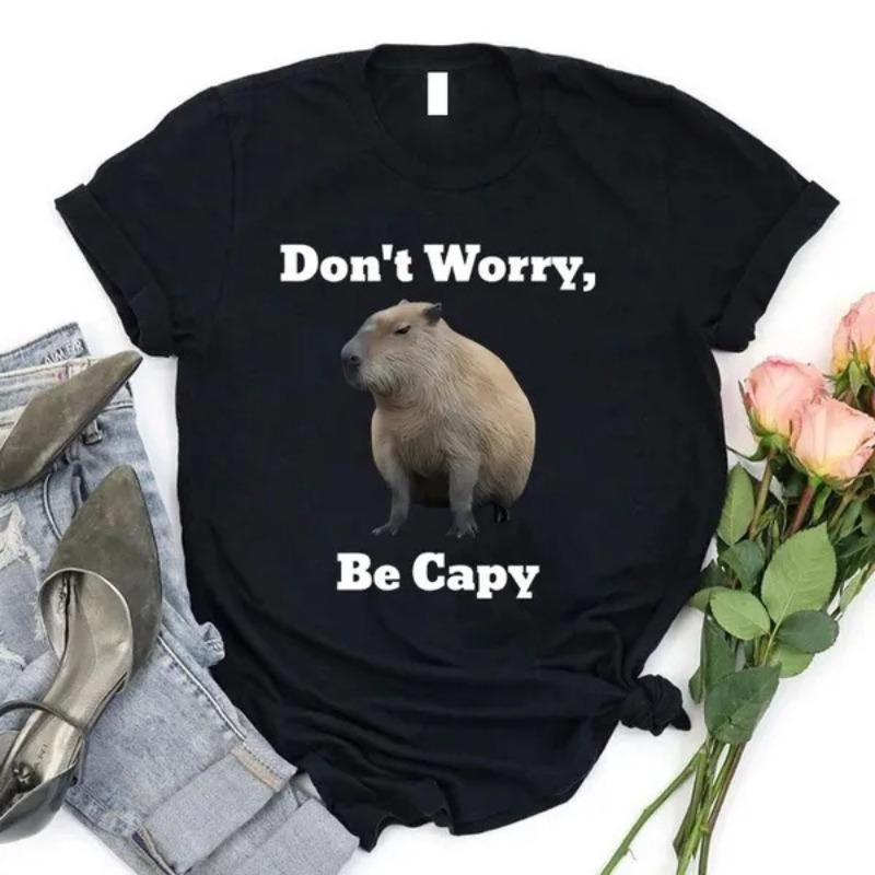 Kapybara volá tričká, vtipné tričko s motívom Capybara, hlodavce, milovníci zvierat, humorné tričko pre ženy a mužov, letné ležérne tričká s okrúhlym výstrihom a krátkym rukávom.