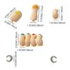 3D Toe Charms Fingers Set  DIY Funny Toe Simulation Foot Thumbs Hole Shoe Decoration Summer Slippers Accessories