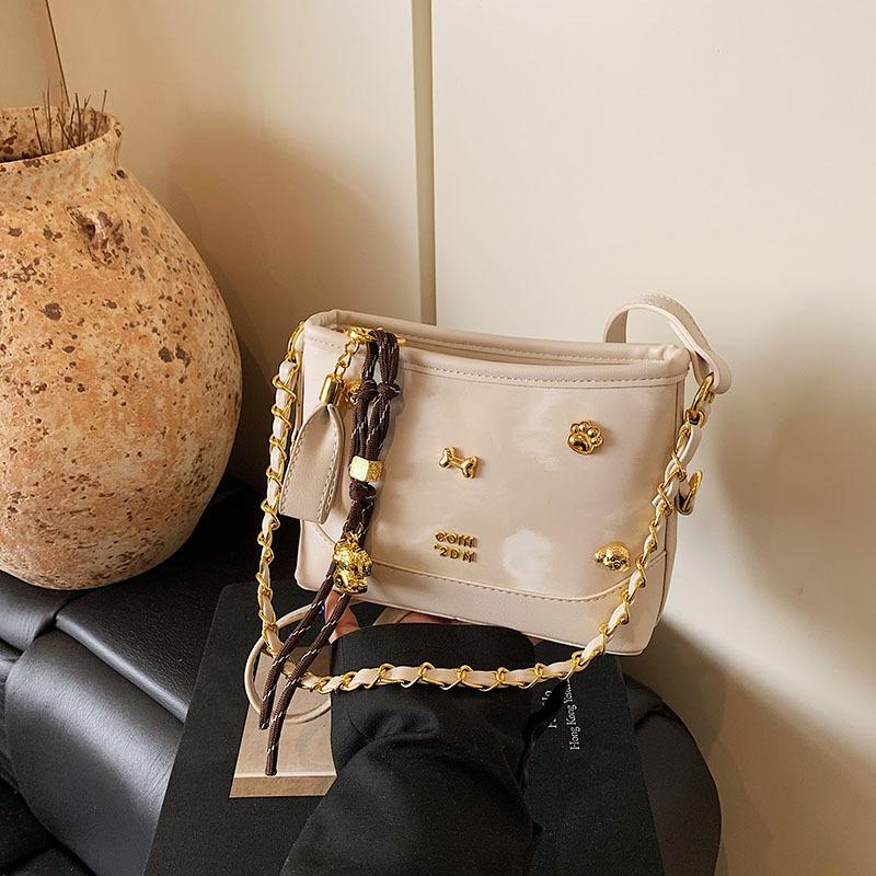 

Today s popular small bag women s new fashion chain light luxury messenger bag bucket bag Without pendant белый