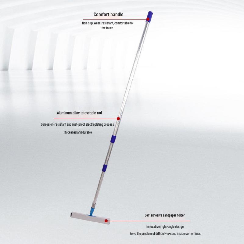 Self-Adhesive Right-Angle Sandpaper Holder and Scraper for Inside Corners