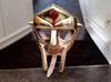 Golden MF Doom Style Villain Mask - Hip Hop Cosplay for Rap Fans, Stage Performance & Display - Halloween Best Gift For Him