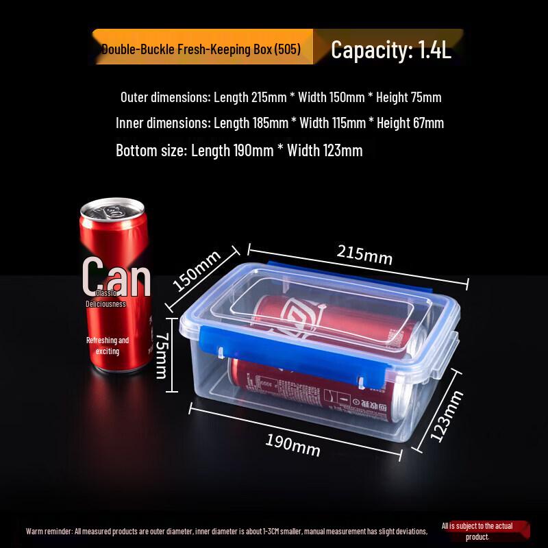 Transparent Rectangular Plastic Food Storage Container