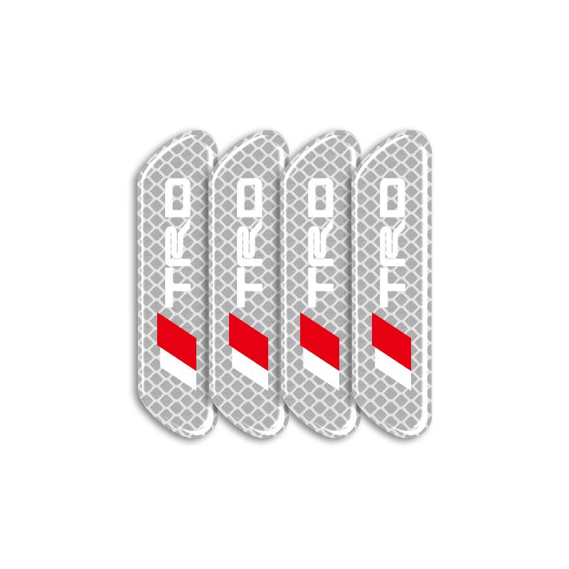 4PCS Car Door Safety Warning Reflective Mark 3D Sticker Car Accessories for Toyota GR Trd Camry Corolla Yaris Chr Auris Avensis T25