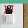 Blood Halloween Horror Hand Pvc Switch Sticker Wall Decal For Home Spaces Office