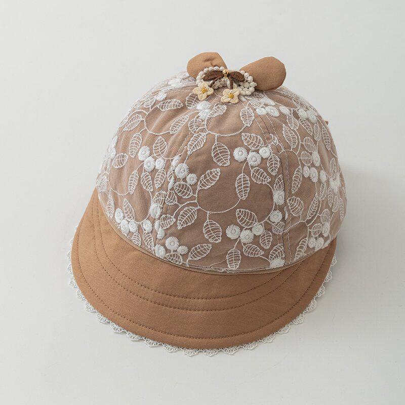 Korean Style Children's Sun Protection Lace Bucket Hat for Girls