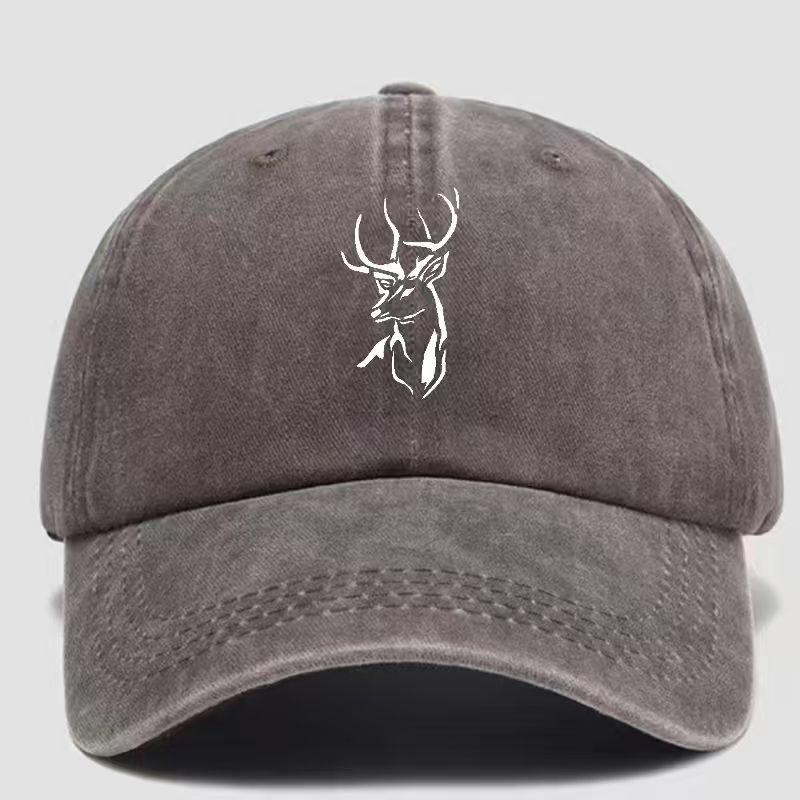 Trendy Deer Head Print Baseball Cap - Breathable, Comfortable, Adjustable - Essential for Sports, Travel Adjustable