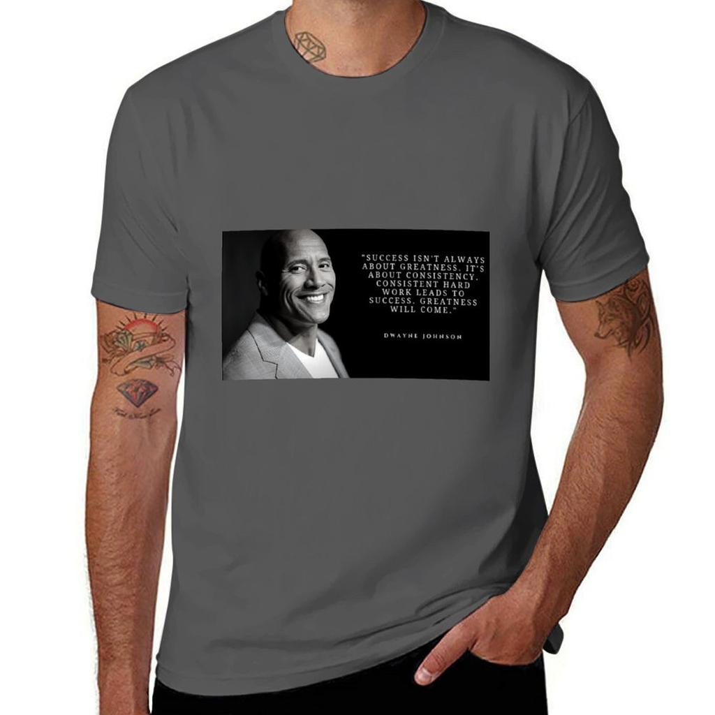 Dwayne Johnson Quotes Tshirt Casual Graphic Print Tee