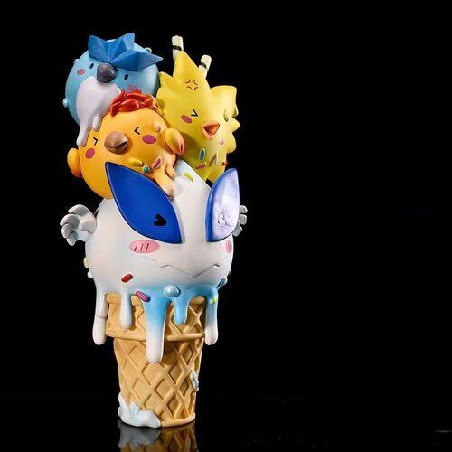 Anime Cartoon Pokmon Ice Cream Series Hand Figure Cone Pikachu Doll Model Psyduck Desktop Ornament Children's Toy Gifts