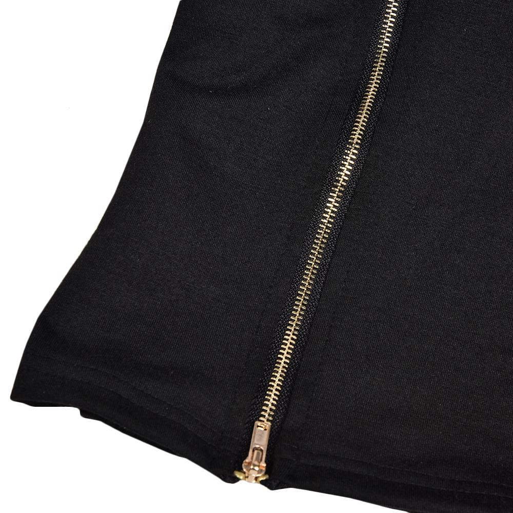 Frauen Mode Brief Muster Hoodie Casual Kurzarm Kordelzug Zipper Hoody Bodycon Kurzes Kleid