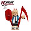 Kt1067 Anime Chainsaw Human Electric Times Machima Mosaic Building Block Figurine Toy Xp506-515