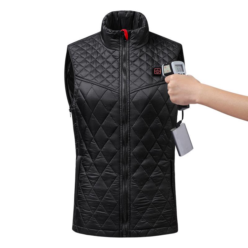 USB-Charged Smart Heating Vest with Adjustable Size for Men & Women - Dual Control, Nine-Zone Winter Warmth