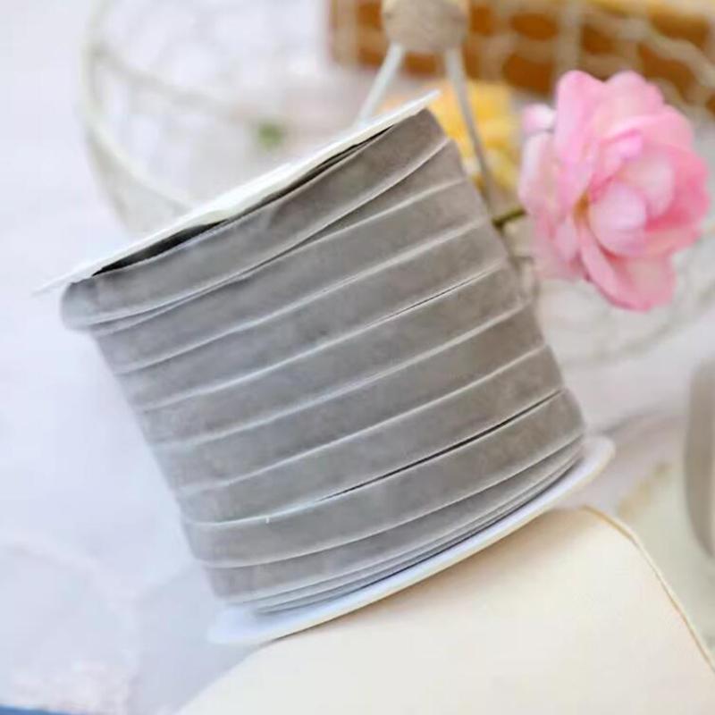 10 Yards Single-Sided Plush Tape Velvet Ribbon DlY Lace Decoration Hair Accessory Material