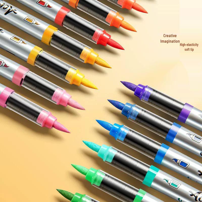 Vodotěsný a nepropíjející akrylový fix s měkkým hrotem pro děti - Vrstvitelná a omyvatelná vodová tužka pro výtvarnou výchovu na základní škole