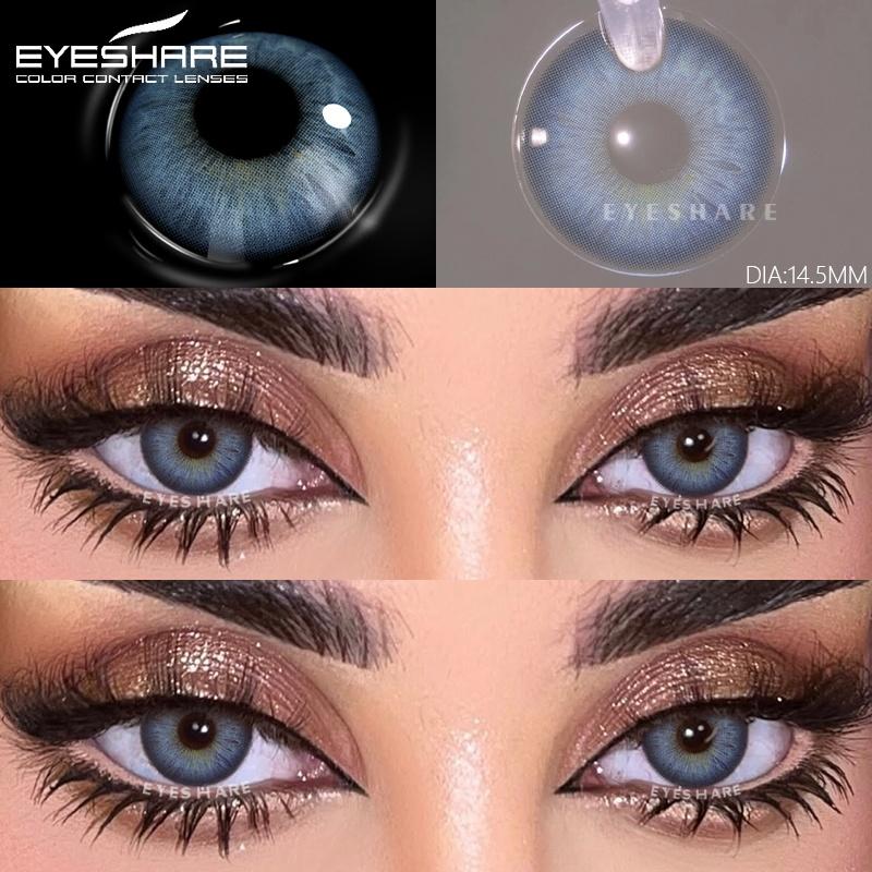 1 Pair Gray Contact Lenses for Eyes Natural Blue Eye Lenses Colorful Green Eyes Contacts Cosmetic Yearly Use Lenses
