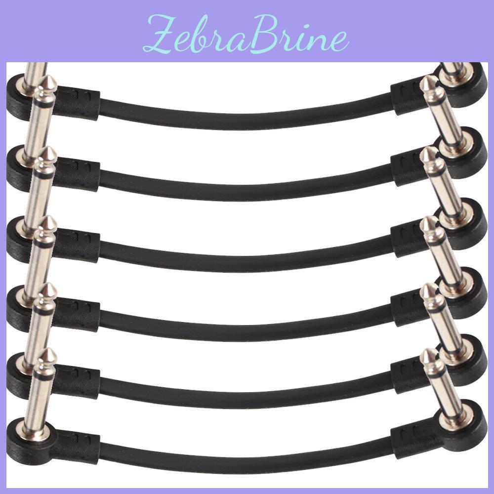 Guitar Black Patch Cable 15cm Flat Electric Guitar Pedal Connector