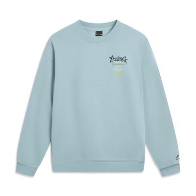 Li Ning Sports Fashion Series Antibacterial Anti-Static Crew Neck Sweatshirt Unisex Sweatshirt AWDVC49-5