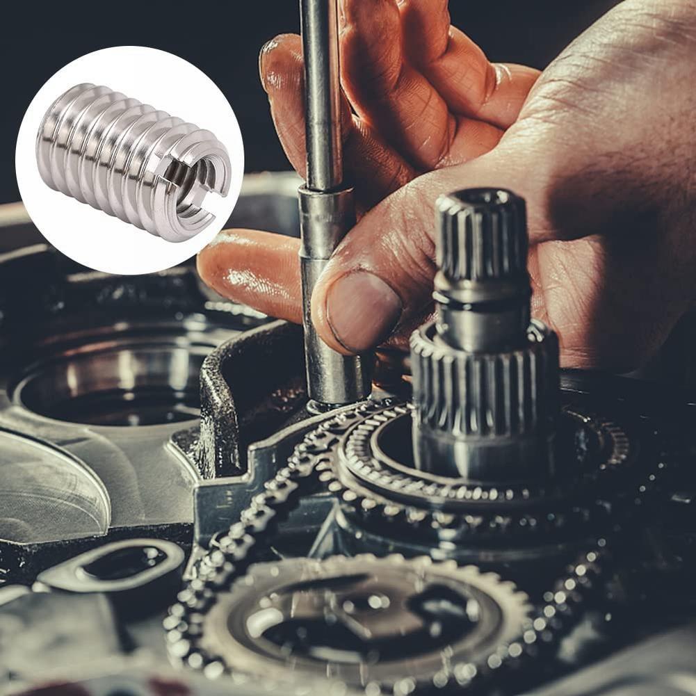 30 sztuk wkładki gwintowane wewnętrzna M6X1.0 zewnętrzna M8X1.25 długość 10MM męska nakrętka żeńska